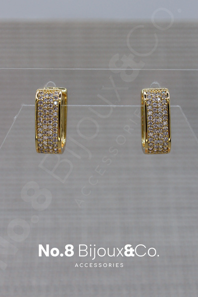 No.8 Bijoux&Co. Accessories Xuping 14K Altın Rengi Işıltılı Mikro Taş İşlemel...