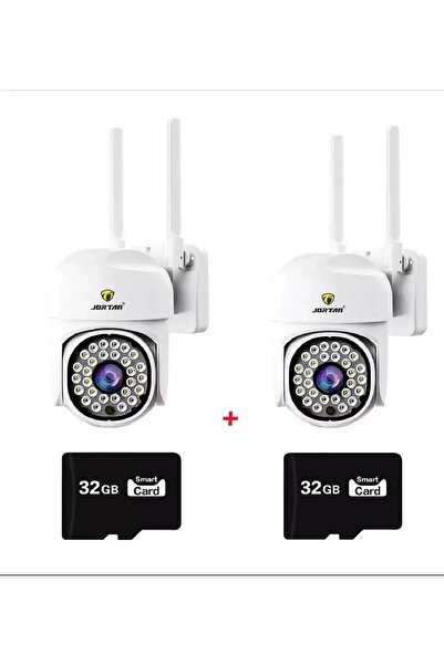 Jortan Set 2X Camere Supraveghere WIFI, Full HD 1080p, Monitorizare Video Wir...