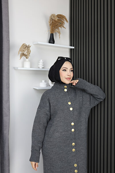 sorisso Knitwear Dress, Long, Button Detail