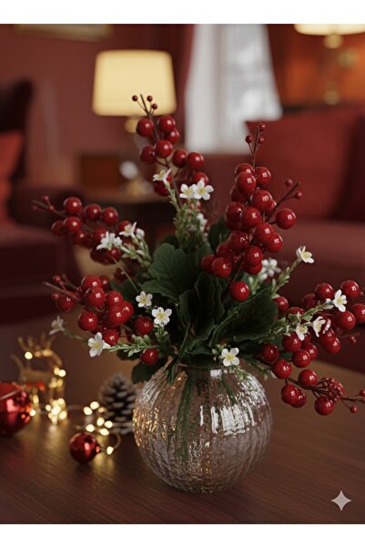 ttvagon Dekoratif Kokina Vazo Seti Yılbaşı Hediye Christmas Vazo Seti