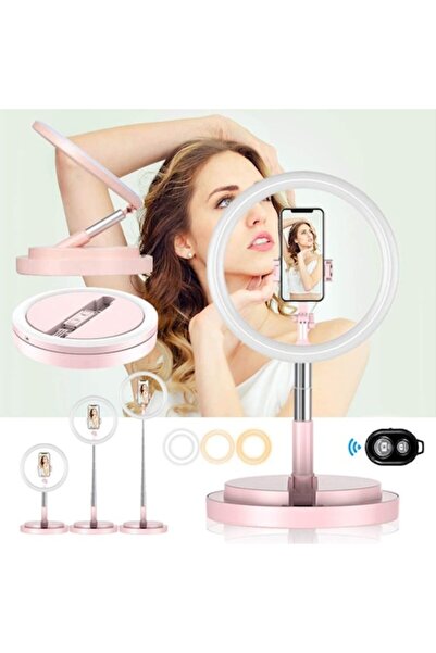 Homesuit Inel luminos Y2 30 cm cu trepied - LED în 3 culori, portabil