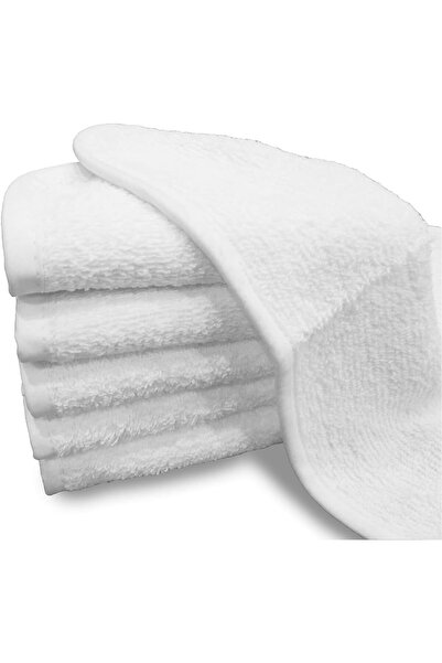 Hotel Linen Klub Deyarco Princess Luxury Pack of 6 Anti-Microbial White Face Towels 30 x 30 cm