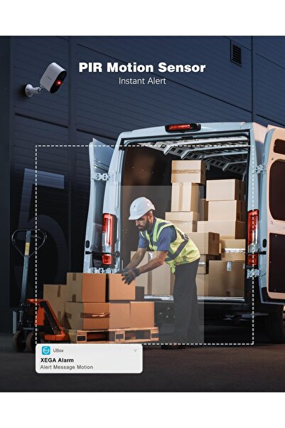 Xega 4G LTE 3MP Indoor Surveillance Camera with SIM, 6000mAh, PIR, Color Night Vision