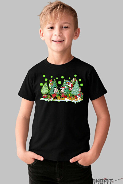 GILDAN Tricou De Craciun Copii Padurea Vesela Cu Personaje Baiat
