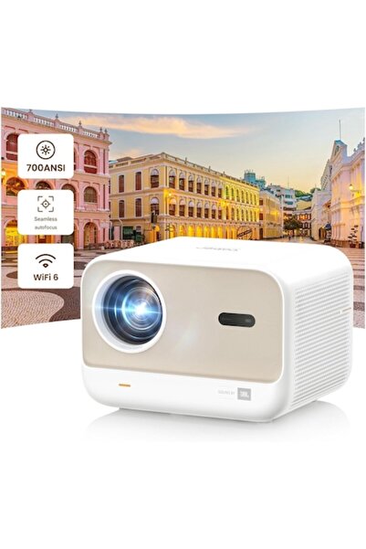 YABER L2s Projector - WiFi 6, Bluetooth 5.1, Full HD 1080p, 700 ANSI lumens, JBL, 50% zoom, white