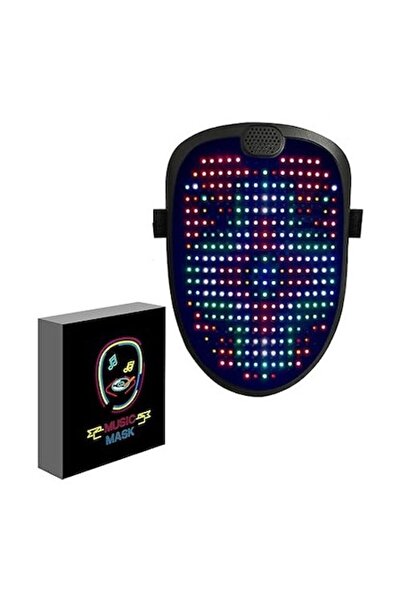 MEGOO Smart LED Halloween Mask with 60 Images, Gesture-Controlled, Rechargeable, Black