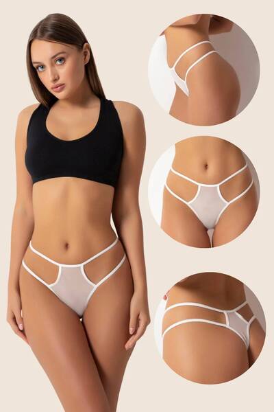 GECKO COLLECTION Kadın Tanga Çift Ip Fantezi String Tanga