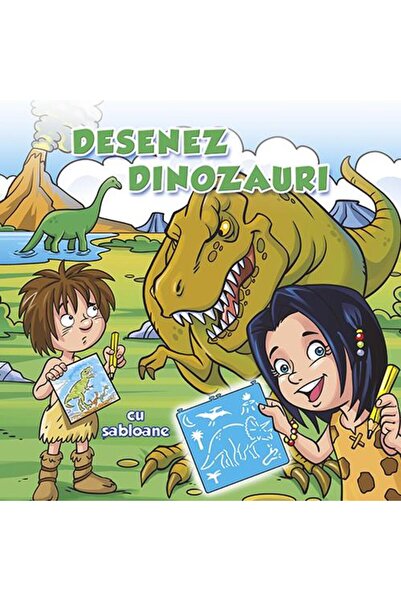 Editura Nomina Desenez dinozauri cu sabloane