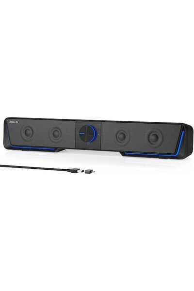 Jeecoo Boxă portabilă, Bluetooth, control tactil, 42x5x18 cm, LED RGB