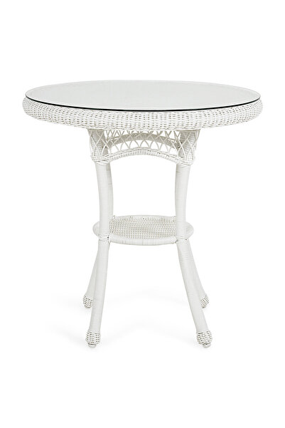 Maison Mex Round garden/terrace coffee table, SUSAN, H.75 D.68 cm, white