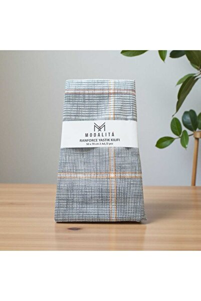 Modalita Ranforce Fabric Double Pillowcase / Brown