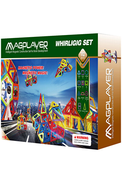 Magplayer Joc de constructie magnetic - 112 piese