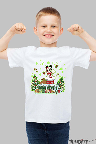 GILDAN Χριστουγεννιάτικο μπλουζάκι για παιδιά Μίκυ Άγιος Βασίλης Αγόρι