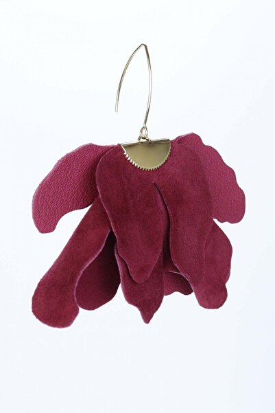 HAIArt Large flower earrings - Grena / Burgundy