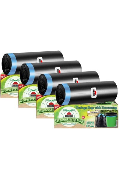 Shalimar 120 قطعة - أكياس قمامة برباط سعة 8 جالون، برائحة اللافندر، 48 × 56 س...