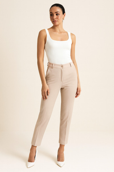 nacar çarşı Pantaloni din material textil pentru femei, cu croială clasică, l...