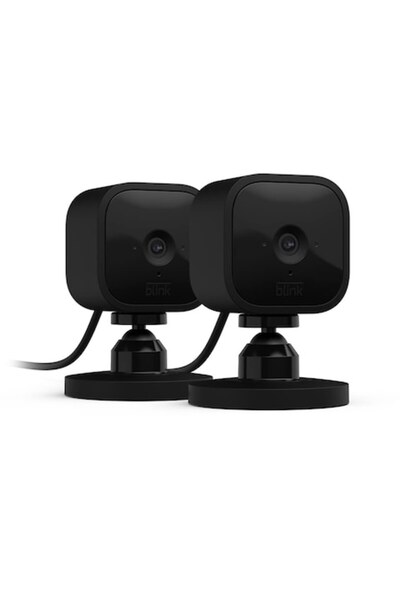 Blink Set of 2 Mini indoor surveillance cameras, WiFi, HD 1080p, motion sensor, two-way audio, night