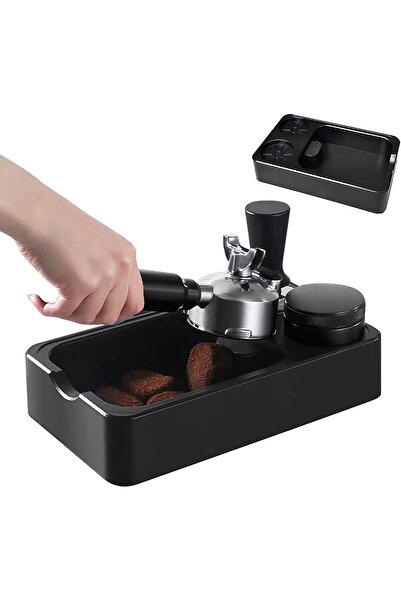 KASTWAVE Espresso Tamping Station with Knock Box, 3-in-1 Coffee Tamper Holder...