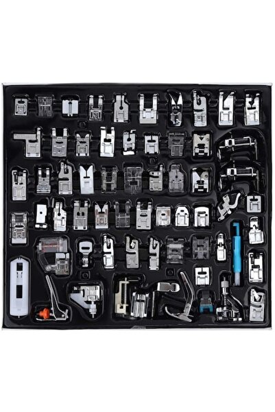 LET Set picioruș presor pentru mașină de cusut, 62 piese, universal, multifuncțional, uz casnic