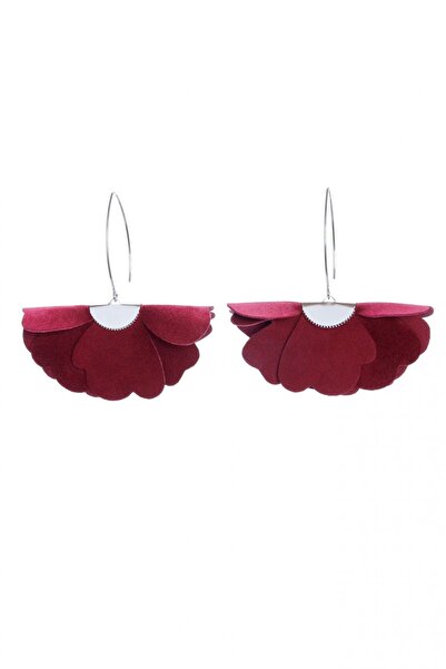HAIArt Small flower earrings - Grena / Burgundy