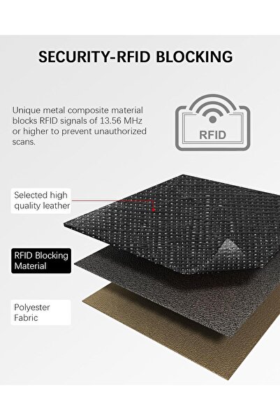 BOSTANTEN Small RFID Leather Wallet for Women - Slim Wristlet Keychain (Black)