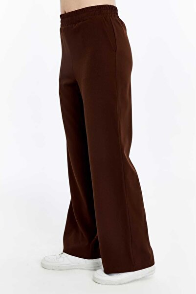 ASYA GİYİM Plus Size Trousers Women's Fabric Trousers with Elastic Waist