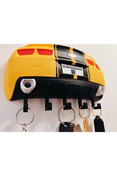 magicland Camaro Themed Decorative Keychain Hanger - 3D Printing Wall Decor