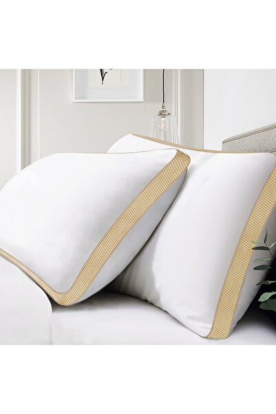 Homerz Set of 2 Gusset Pillow, 3D Conjugated Fiber, 17 x 27 in, White (Goldst...