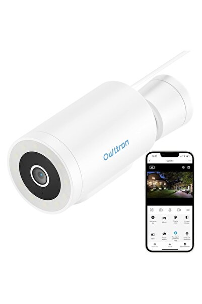 Owltron Outdoor WiFi Security Camera 2K (4MP) 2560x1440, AI Human Detection & Tracking, IP65