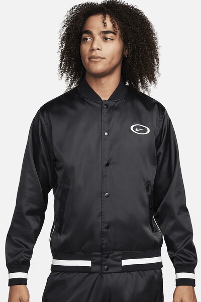 Nike DNA Crew Woven Loose Fit Basketball Jacket Erkek Bol Kesim Cıt Cıt Kapam...