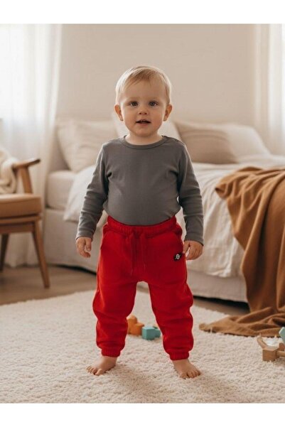 Zekids Boys' Cotton Sweatpants with Elastic Waist and Cuffs