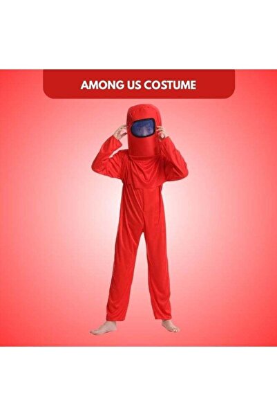 Toybox Kids Astronaut Costume, Among US Role-Play Costume Set, Red