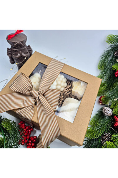 Creative Kappa Set of 5 Handmade Soy Candles – Gingerbread & Smell of Christmas, Festive Shapes, Christmas Gift