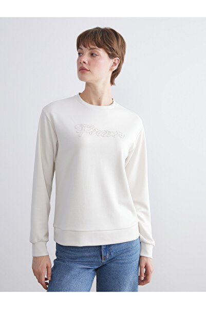 LC Waikiki Basic Gray Crew Neck Stone Women's Sweatshirt