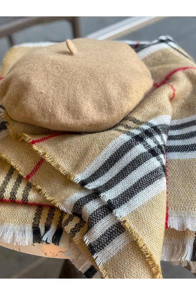 CAP BROS Ressam Beresi and Puffy Kaşkol Set Two-In-One