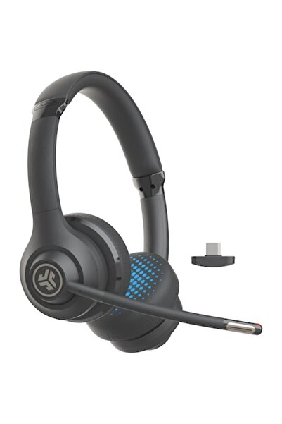 JLAB Wireless On-Ear Call-Center Headset, Bluetooth, Microphone & USB-C Dongle, 55h, Black