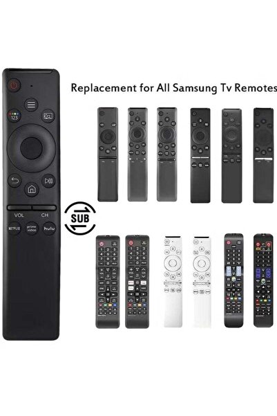 Generic جهاز تحكم عن بعد ذكي عالمي لأجهزة تلفزيون سامسونج مع أزرار Netflix وPrime Video - أسود