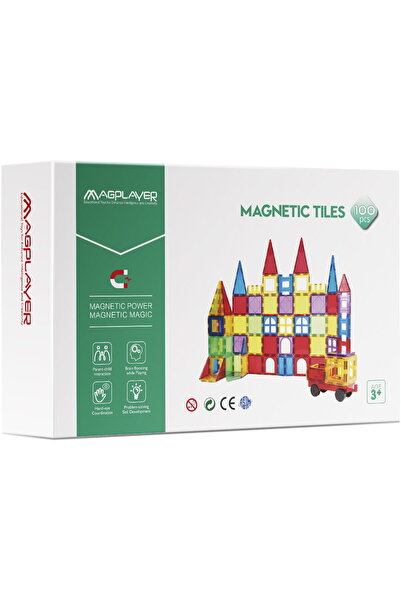 Magplayer Set de constructie magnetic 3D - 100 piese