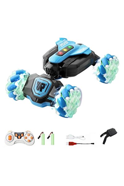 FEIMUOSI RC Stunt Car 4WD 360 Spins, 180 Flips, 2.4 GHz, Hand Sensor, LED Lig...
