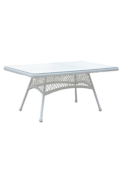 Maison Mex Rectangular garden/terrace table, SUSAN, L.162 l.98 H.74 cm, white