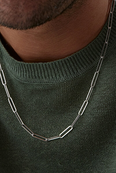 Ricco Jewellery 925 Ayar Gümüş İtalyan Lazer Ataç Zincir