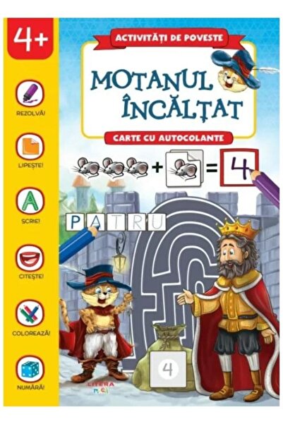 Editura Litera Activitati de poveste. Motanul incaltat. Carte cu