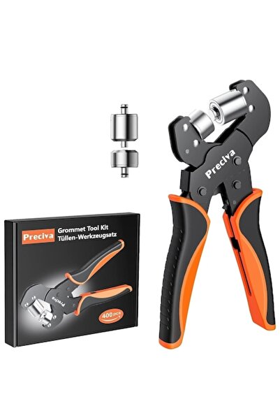 Preciva Set clești pentru ochiuri de fixare 6 mm și 10 mm cu cap magnetic interschimbabil, 400 de ochiuri