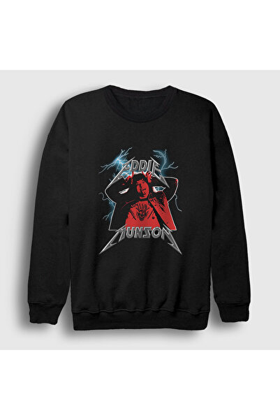 Presmono Φούτερ Unisex Μαύρο Eddie Munson Stranger Things 584708tt