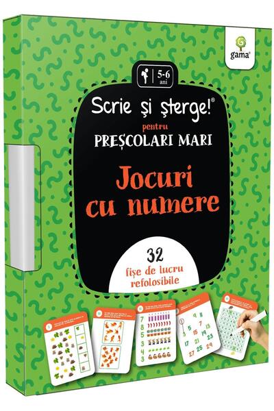 Editura Gama Γράψε και σβήσε! για μεγαλύτερα παιδιά προσχολικής ηλικίας - Παι...