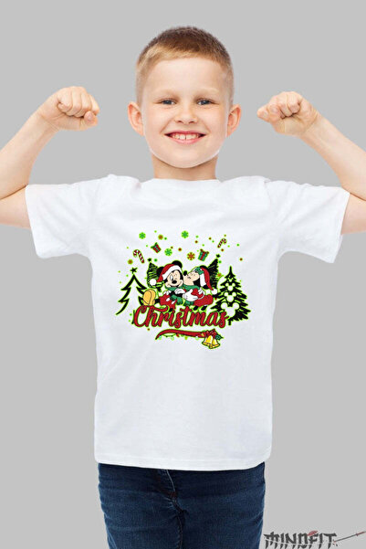 GILDAN Tricou De Craciun Copii Mickey Si Minnie Sarbatorind Baiat