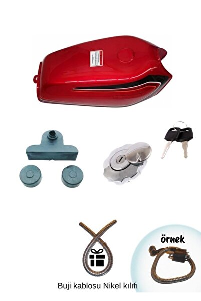 GMS CG Kırmızı Benzin Deposu (Şamandırasız)+Depo Kapağı+Depo takoz seti (Hdiy...
