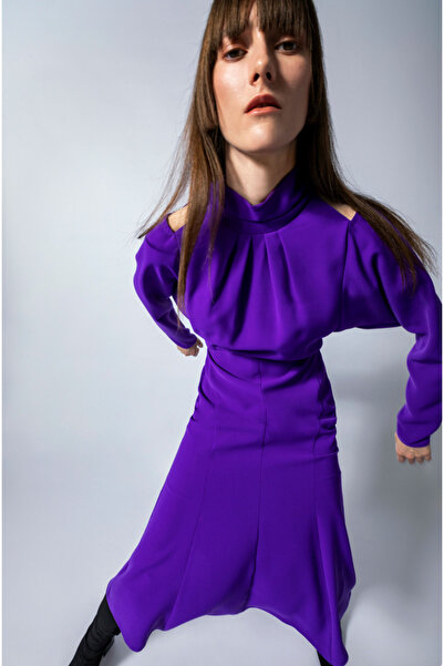 KAMEYA Shoulder Detailed Fitted Waist Dress