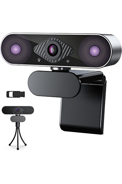 OEM Camera Web Full HD 1080P, Auto-Focus, Microfon, Unghi 120°, 360°, USB Plug Play, Trepied, Streaming