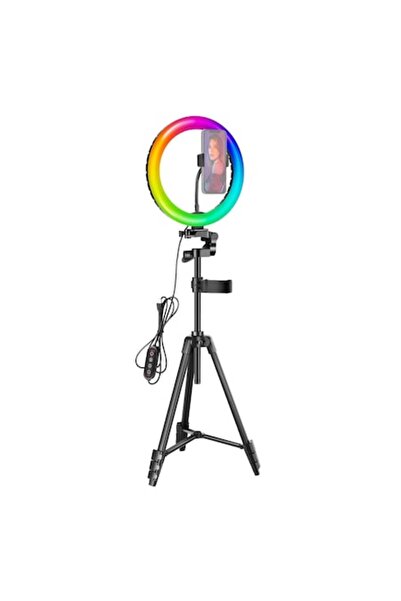 NEEWER 10-inch RGB Ring Light LED with Adjustable Tripod, 2 Phone Holders & R...